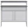 vidaXL Bartafel met 2 tafelbladen 130x40x120 cm wit en grijs