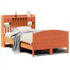 vidaXL Bed met boekenkast zonder matras grenenhout wasbruin 135x190 cm