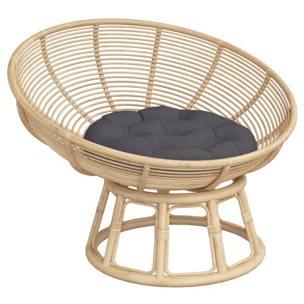 vidaXL Zitkussen rond &Oslash; 60 x11 cm oxford stof antracietkleurig