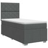 vidaXL Boxspringbed met matras Donkergrijs 80 x 200 cm Stof