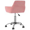 vidaXL Eetkamerstoelen draaibaar 6 st fluweel roze
