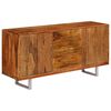 vidaXL Dressoir met bewerkte deuren 158x40x75 cm massief acaciahout