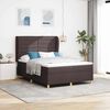 vidaXL Boxspringbed met Matras Donkergrijs 90x190 cm Donkerbruin Stof