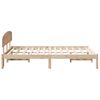 vidaXL Bedframe met hoofdeinde Naturel 120 x 190 cm Massief grenenhout