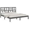 vidaXL Bedframe massief hout grijs 200x200 cm