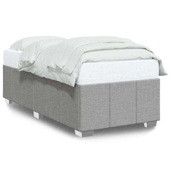 vidaXL Bedframe zonder matras 80x200 cm stof lichtgrijs