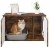 vidaXL Kattenhuis Gerookt eiken 85 x 55 x 50,5 cm Bewerkt hout