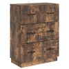 vidaXL Ladenkast Gerookt eiken 66 x 34,5 x 87 cm Bewerkt hout