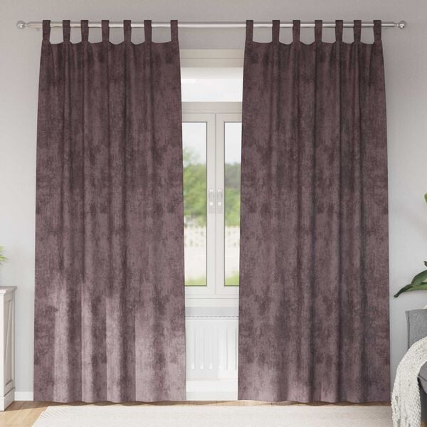 vidaXL Velvet Gordijnen met gordijnen 2 pcs Bruin 260 x 140 cm Fluweel