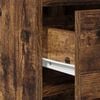 vidaXL Dressoir met lade Gerookt eiken 40 x 40,5 x 75 cm Bewerkt hout