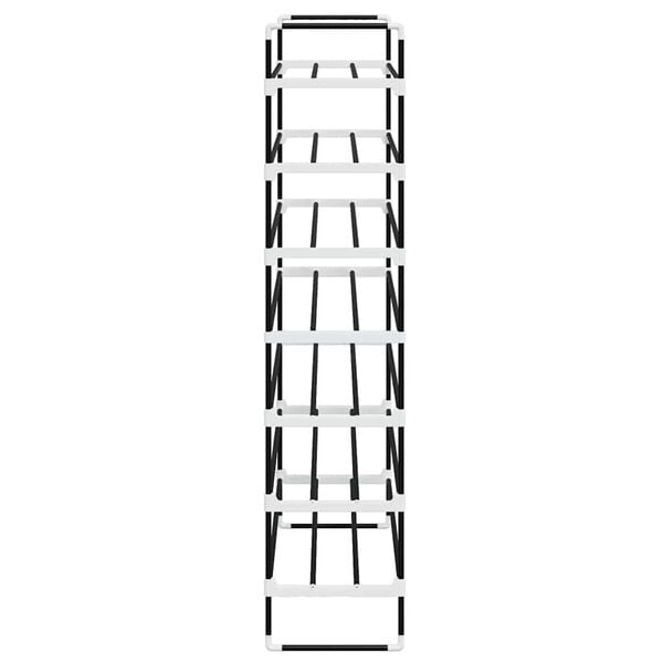 vidaXL Schoenenrek met 7 schappen metaal en kunststof zwart