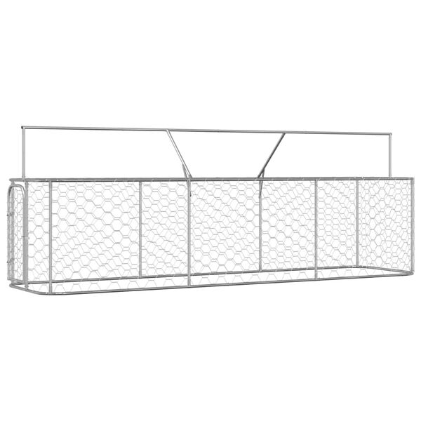vidaXL Hondenkennel voor buiten met dak 400x100x150 cm