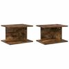 vidaXL Nachtkastje 2 st Gerookt eiken 40 x 30 x 25 cm Bewerkt hout