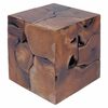 vidaXL Kruk 40x40x45 cm massief teakhout bruin