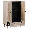 vidaXL Highboard met lade Wit 60 x 33 x 100 cm massief mangohout