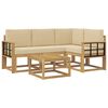 vidaXL Buiten bankenset 5 st Wit en Beige