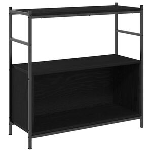 vidaXL Boekenkast 80 x 30 x 78,5 cm Bewerkt hout Zwart Eiken