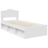 vidaXL Bedframe met hoofdeinde Wit 90 x 200 cm Massief grenenhout