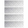 vidaXL Trap Tread 4 st 60 x 20 cm Zilver Aluminium Rechthoekig