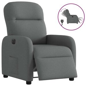 vidaXL Fauteuil elektrisch verstelbaar stof donkergrijs