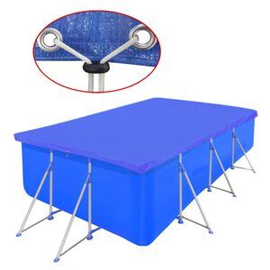 vidaXL Zwembadhoes rechthoekig 90 g/m&sup2; 394x207 cm PE