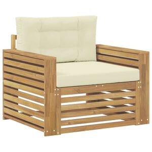 vidaXL Tuinbank Polyester Bruin en cr&egrave;mekleurig