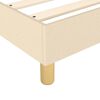 vidaXL Boxspring bed 120x200 cm stof cr&egrave;mekleurig