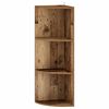 vidaXL Hoekplank 3-laags 41,5 x 41,5 x 107,5 cm Bewerkt hout Oud hout