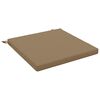 vidaXL Zitkussens SOEST 100% Polyester Taupe 80 x 80 x 5 cm