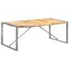 vidaXL Eettafel 200x100x75 cm massief ruw mangohout