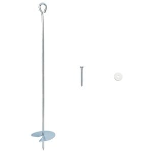 vidaXL Aardeankers 10 pcs Zilverkleurig &Oslash;10 x 60 cm