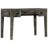 vidaXL Bureau 110x50x75 cm massief mangohout zwart