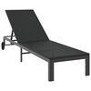 vidaXL Ligstoel poly rattan Zwart