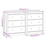 vidaXL Dressoir 140x35x80 cm massief grenenhout