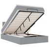 vidaXL Bed met matras 120x200 cm stof lichtgrijs