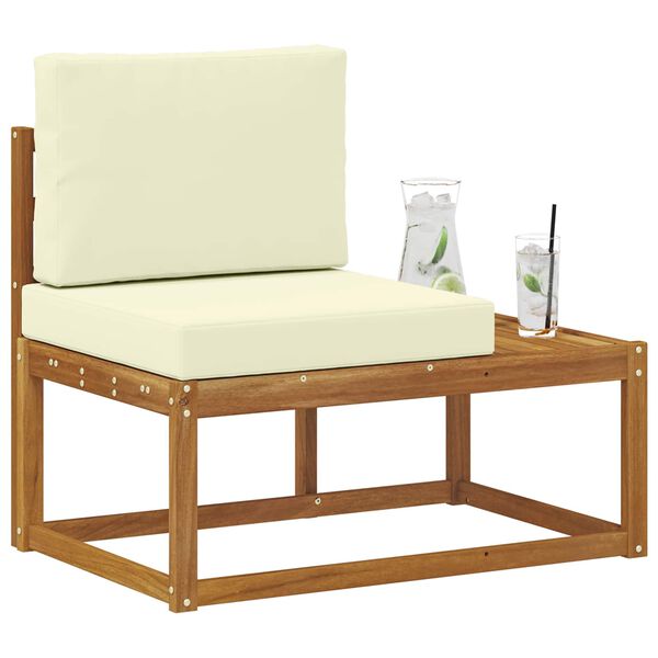 vidaXL Buiten Eind Sofa Naturel 91 x 63 x 73 cm Massief Acaciahout