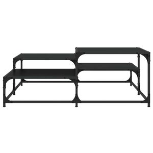 vidaXL Salontafel Zwart eiken 107 x 107 x 40 cm Bewerkt hout