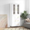 vidaXL Hoge kast 69,5x34x180 cm bewerkt hout wit