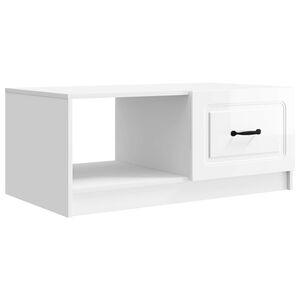vidaXL Salontafel Hoogglans Wit 90 x 50 x 37 cm Bewerkt hout