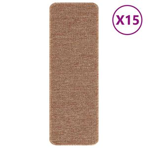 vidaXL Antislip Trapmatten 15 st 60 x 25 cm Geel PP Rechthoekig