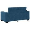 vidaXL Bank 3 pcs Blauw Linnen-mix stof
