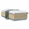 vidaXL Bed Frame met LED Sonoma Eiken 80 x 200 cm Bewerkt hout