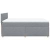 vidaXL Boxspring met matras stof lichtgrijs 140x190 cm