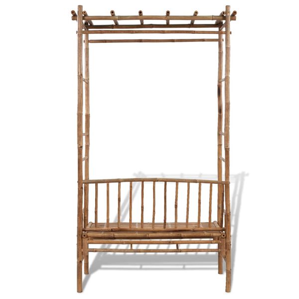 vidaXL Tuinbank met pergola 130 cm bamboe