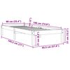 vidaXL Bedframe zonder matras massief grenenhout wasbruin 90x190 cm