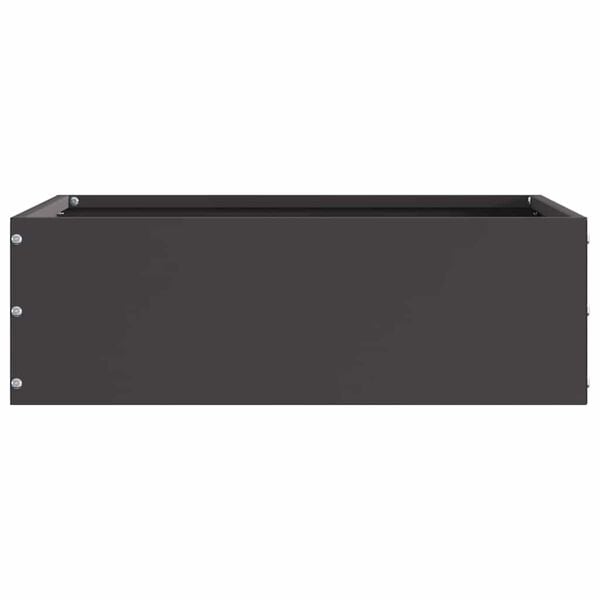 vidaXL Tuinrand 6 pcs Zwart 40 x 40 x 13 cm Staal