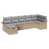 vidaXL Tuin Sofa Set 7 st Poly riet