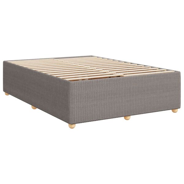 vidaXL Bedframe zonder matras stof taupe 140x190 cm