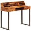 vidaXL Bureau 110x50x94 cm massief acaciahout en staal