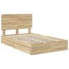 vidaXL Opslag bed met lade Sonoma Eiken 120 x 200 cm Bewerkt hout